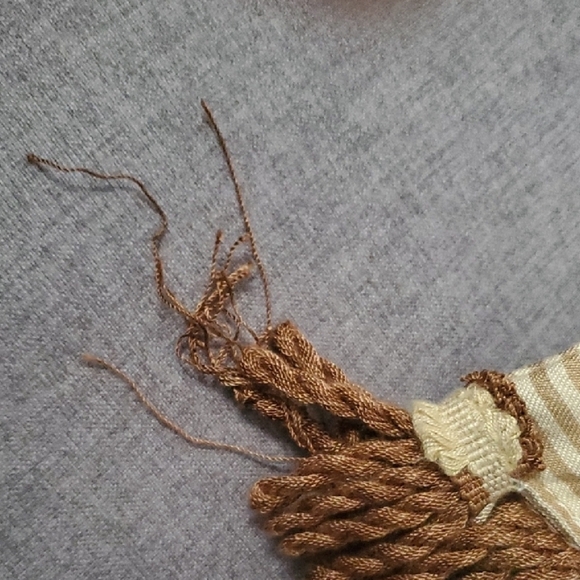 Feathered Striped Accent Pillow - Picture 5 of 8